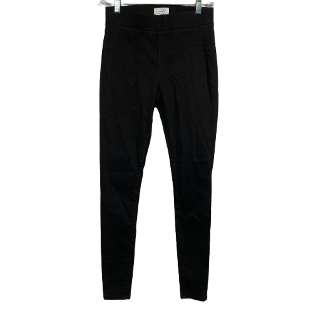 NWT Mud Pie Pants Womens Sz XS Black Cotton Stretch Jegging Leggings Wide Waist
